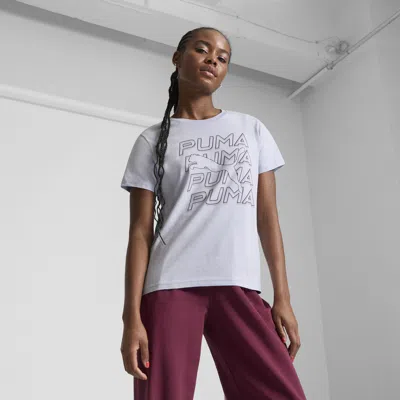 Puma Graphics Repeat Women's T-shirt In Blue