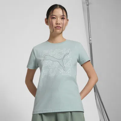 Puma Graphics Repeat Women's T-shirt In Green