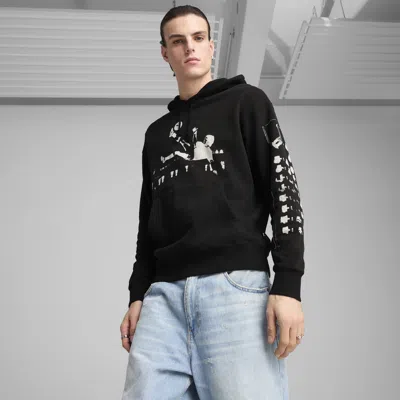 Puma Graphics Football Hoodie In Black