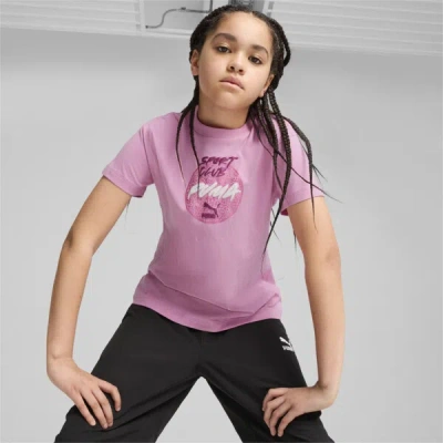 Puma Graphics Sportsclub Big Kids' T-shirt In Mauved Out
