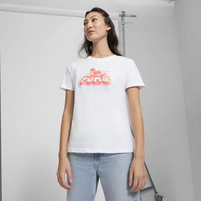 Puma Graphics Summer T-shirt Us Women In White