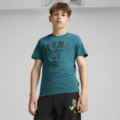 Puma Kids' Graphics Super  T-shirt Youth In Cold Green