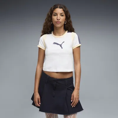 Puma Graphics Women's Ringer Baby T-shirt In White