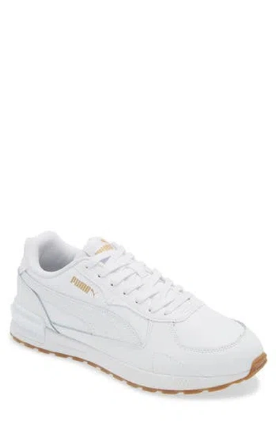 Puma Graviton Sneaker In  White- White-gold