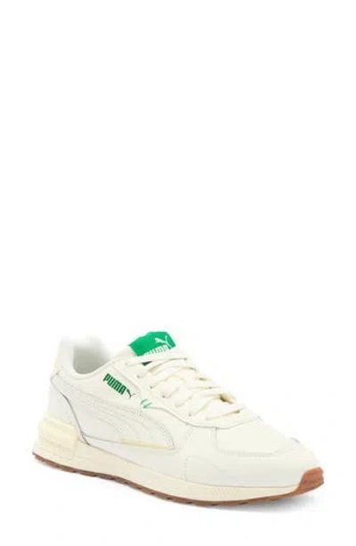 Puma Graviton Sneaker In Warm White-almond-green