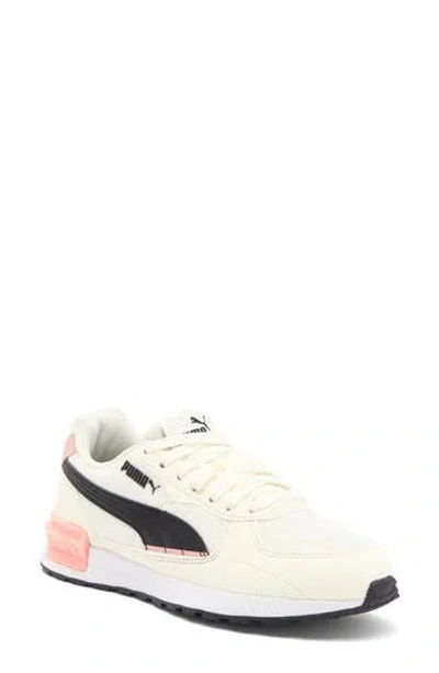 Puma Graviton Sneaker In Warm White- Black-rose