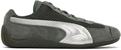 Puma Grey & Silver Speedcat Premium Trainers In Dark Grey/silver