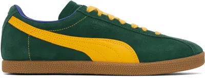 PUMA GREEN & YELLOW BRASIL SNEAKERS