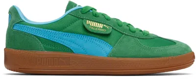 Puma Green Palermo Vintage Update Trainers In Archive Green-bright
