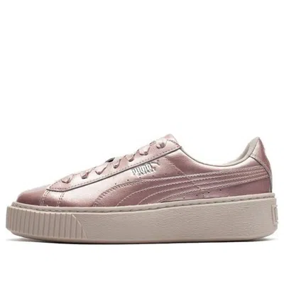 Puma (gs)  Basket Platform Metal Pink