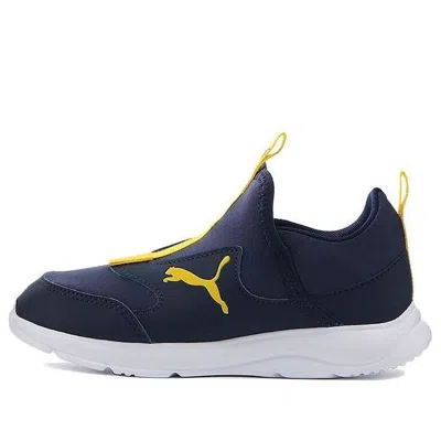 Puma (gs)  Fun Racer Slip On Blue/yellow In Multi