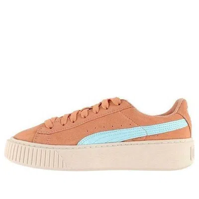 Puma (gs)  Suede Platform 'snake - Dusty Coral' In Multi