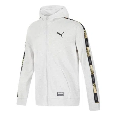 Puma Handwriting Label Jacket 'grey' In White