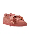 Puma Heart Junior "desert Flower/ White" Sneakers In Red