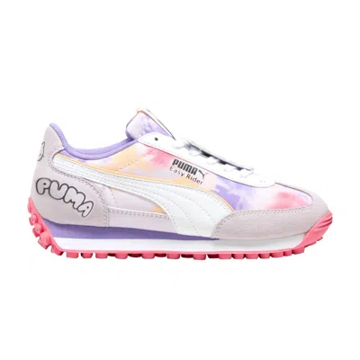 Pre-owned Puma Hello Kitty X Easy Rider Big Kid 'hello Kitty And Friends Tie Dye' | Purple | Kid's Size 10.5