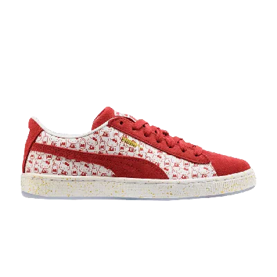Pre-owned Puma Hello Kitty X Suede Classic Gs 'bright Red'