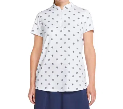 Puma Hibiscus Golf Polo Shirt In Bright White