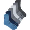 Puma High-cut 6-pack Quarter Training Socks In White/blue