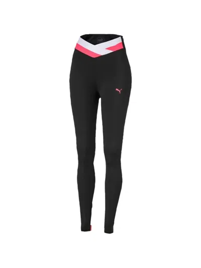 Puma Hit Feel It 7/8 Tights Logo-detail Leggings In Black