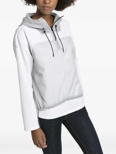 Puma Hooded Midlayer Jacket In White