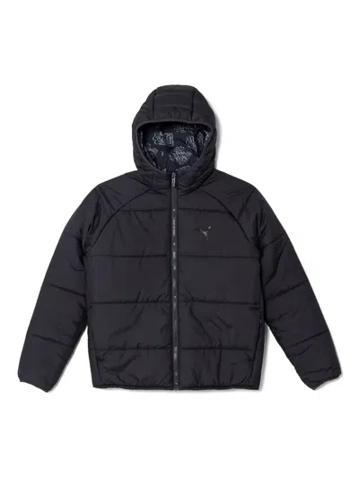 Puma Kids' Hooded Padded Jacket In Black