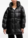 Puma Hooded Quilted Jacket In Black