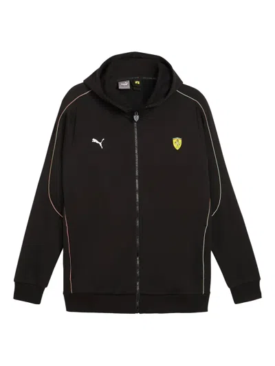 Puma Hooded Race Sweatshirt In Black