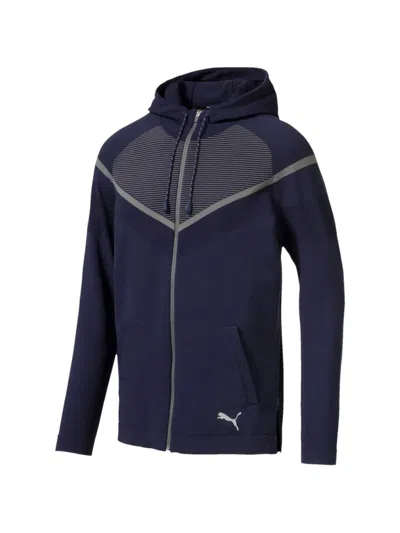 Puma Hooded Zip-up Jacket In Blue