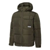 Puma Hoodie Loose Down Jacket 'olivegreen' In Green