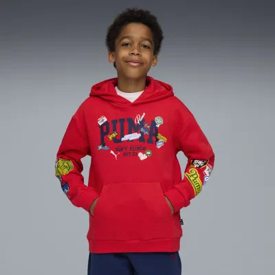 Puma Kids' Hooperhotline Hoodie Youth In Red