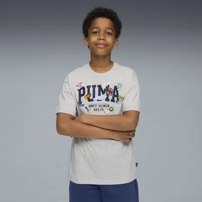 Puma Kids' Hooperhotline T-shirt Youth In White