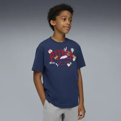 Puma Kids' Hooperhotline T-shirt Youth In Blue