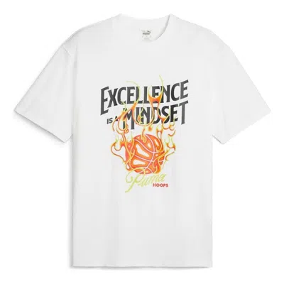Puma Hoops Excellence Basketball T-shirt 'white'