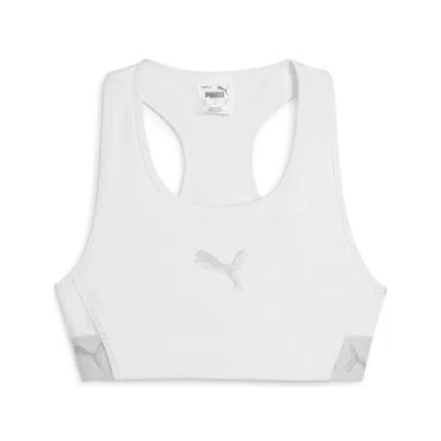 Puma Hoops Women's Compression Sports Bra 2.0 In White