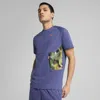 Puma Hoops X Tech Graphic T-shirt Men In Blue
