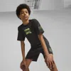 Puma Hoops X Tmnt Big Kids' Relaxed All-over Print T-shirt In Black