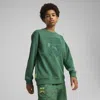 Puma X Tmnt Big Kids' Relaxed Graphic Crew Sweatshirt In Green