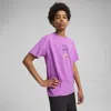 Puma Hoops X Tmnt Big Kids' Relaxed Graphic T-shirt In Purple