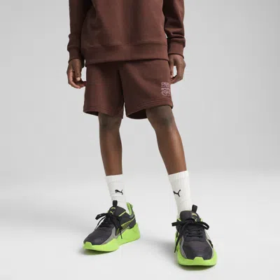 Puma Hoops X Tmnt Big Kids' Relaxed Shorts In Brown