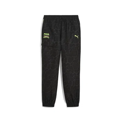 Puma X Tmnt Big Kids' Relaxed Woven Cargo Pants In Black