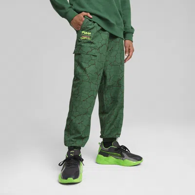 Puma X Tmnt Big Kids' Relaxed Woven Cargo Pants In Green