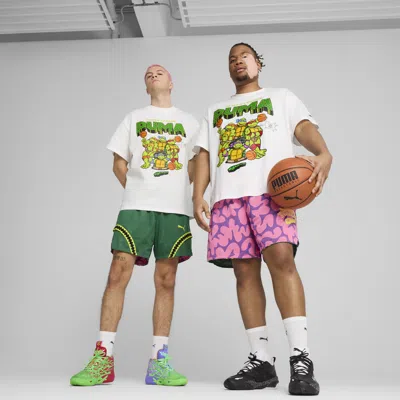 Puma Hoops X Tmnt Men's Basketball Shorts In Green