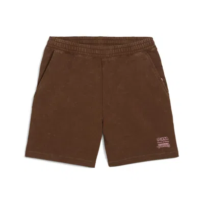 Puma X Tmnt Men's Relaxed 7" Shorts In Brown
