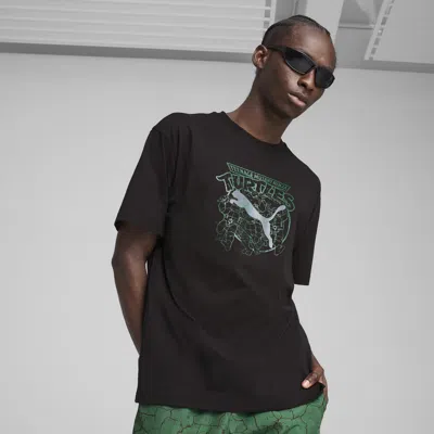Puma X Tmnt Men's Relaxed Graphic T-shirt In Black