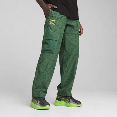 Puma X Tmnt Tech Men's Relaxed Cargo Pants In Green