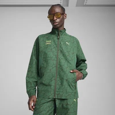 Puma X Tmnt Tech Men's Relaxed Track Jacket In Green