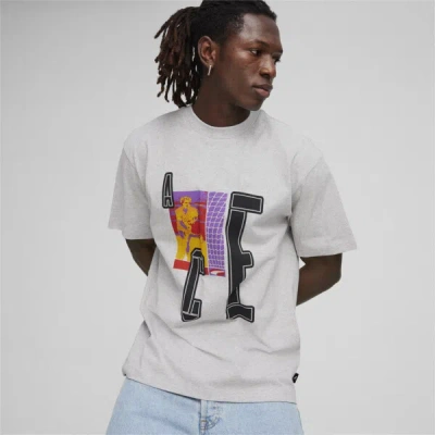 Puma House Of Graphics Ace Men's T-shirt In Light Gray Heather