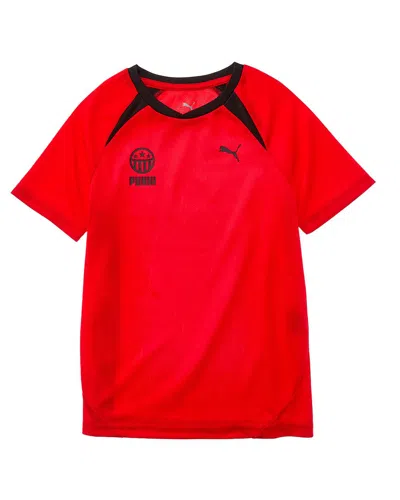 Puma House Of Graphics Interlock Mesh T-shirt In Red