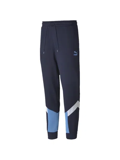 Puma Iconic Mcs Logo Detail Track Pants In Blue