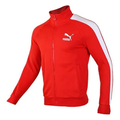 Puma Iconic Minimalistic Casual Stand Collar Jacket Red